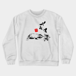 Urban Wildlife - badger Crewneck Sweatshirt